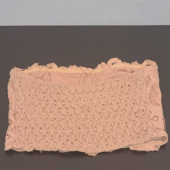 Free People Bralette Pink Lace Crop Top Womens Small - Picture 3 of 9